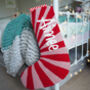 Custom Red And Pink Stripe Christmas Stocking, thumbnail 1 of 4