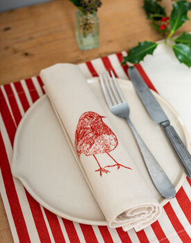 Christmas Robin Napkin Gift Set, 2 of 3