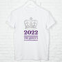 Queen's 2022 Platinum Jubilee Adult T Shirt With Crown, thumbnail 1 of 3