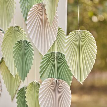 Paper Sage And Cream Palm Decorations, 2 of 4