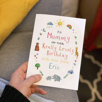 Personalised Mummy Mama 'Really Lovely' Birthday Card, 6 of 6
