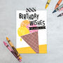 Ice Cream Birthday Card With Sprinkles On Top, thumbnail 2 of 3