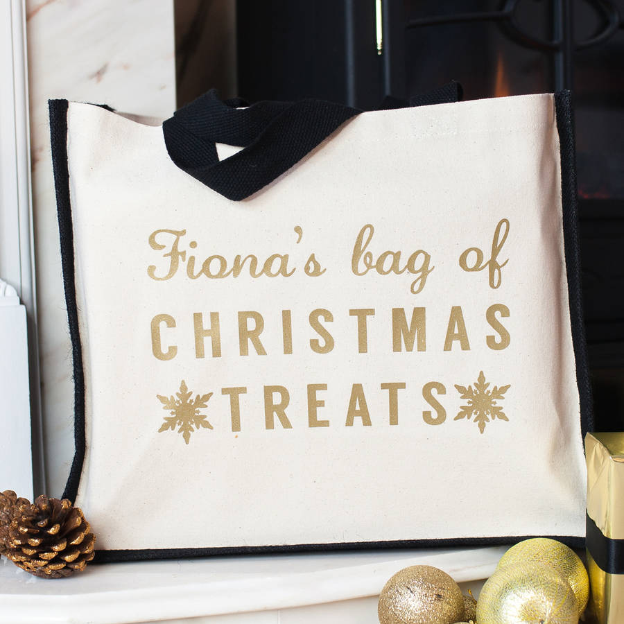 Personalised Christmas Treats Bag, 1 of 2