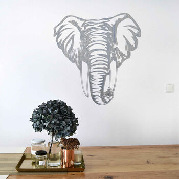 Majestic Wooden Elephant Portrait Art For Home Walls, 5 of 12