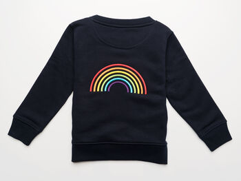 'Dreamer' Rainbow Embroidered Children's Sweatshirt, 11 of 12