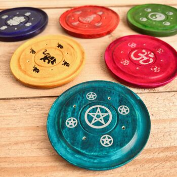 Colourful Wooden Incense Holder Stick Ash Catcher, 8 of 9