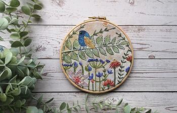 Summer Birdsong Linen Embroidery Pattern Design, 7 of 10