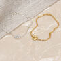 18 Ct Gold Plated Or Sterling Silver Initial Bracelet, thumbnail 2 of 3