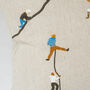Mountain Climbers Embroidered Cushion Cover, thumbnail 2 of 3