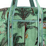Jungle Print Weekend Duffle Bag In Mint Green, thumbnail 2 of 3