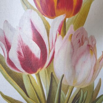 Tulip Illustration Print Cotton Tote Bag, 7 of 10