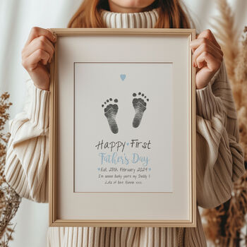 Personalised Happy First Father's Day Inkless Print Kit, 3 of 5