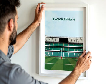 Contemporary England Rugby Twickenham Poster Gift, 2 of 6