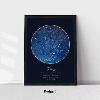 Personalised Star Map Print, 8 of 9