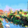 Walthamstow Wetlands, East London Illustration Print, thumbnail 2 of 2