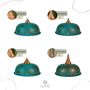 Verdigris Copper Pendant Light With Fixtures, Handmade Farmhouse Copper Lighting, thumbnail 3 of 6