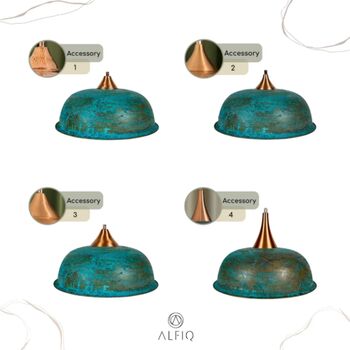 Verdigris Copper Pendant Light With Fixtures, Handmade Farmhouse Copper Lighting, 3 of 6