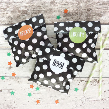 Halloween Spotty Party Bags And Stickers, 2 of 5