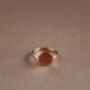 George Sterling Silver Signet Pinky Ring Gold Plated, thumbnail 5 of 7