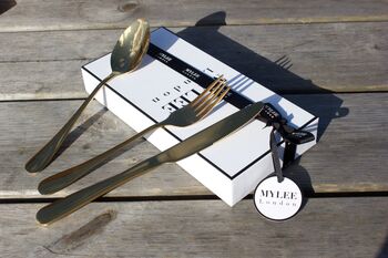 Personalised Gold Cutlery Set With Free Engraving, 4 of 5
