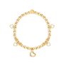 Especially For You Gold Hearts Charm Bracelet In Flower Box, thumbnail 2 of 3
