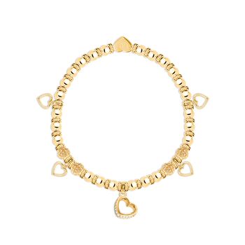Especially For You Gold Hearts Charm Bracelet In Flower Box, 2 of 3