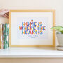 Home Is Where The Heart Is Personalised Family Print, thumbnail 1 of 6