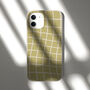 Yellow Wavy Check Biodegradable Phone Case, thumbnail 5 of 7