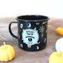 Orange And Black Spooky Halloween Mug Gifts, thumbnail 3 of 10