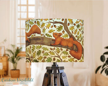Red Squirrel Organic Lampshade, 2 of 5