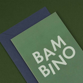 'Bambino' Funny New Baby Card, 2 of 3