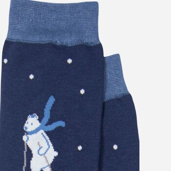 Men's Bamboo Polar Bear Christmas Socks, 3 of 3