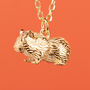 Guinea Pig Sterling Silver Gold Plated Necklace, thumbnail 2 of 11