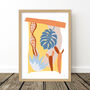 Tropical Leaf Abstract Desertum Print, thumbnail 5 of 8