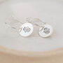 Sterling Silver Large Charm Hoops With Hamsa, thumbnail 1 of 3