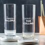 Personalised Engraved Long Glass, Custom Cocktail Glass Gift For Friends, thumbnail 6 of 11