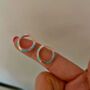 Enamel Rainbow Sterling Silver Hoop Earring, thumbnail 4 of 4