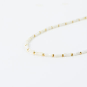 Mother Of Pearl Gold Necklace, 7 of 9