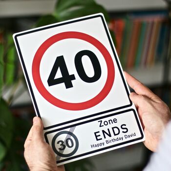 40th Birthday Milestone Metal Road Sign, 7 of 7