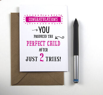 Perfect Child Funny Personalised Birthday Card For Mum, 3 of 3