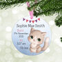 Personalised New Baby 'Cat' Keepsake Decoration, thumbnail 1 of 2