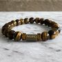 Men's Newcastle United Football Fan Tiger's Eye Bracelet, thumbnail 1 of 4