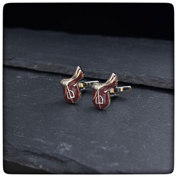 Personalised Horse Riding Saddle Cufflinks, 9 of 9
