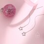 Sterling Silver Open Star Long Ear Threaders, thumbnail 4 of 9