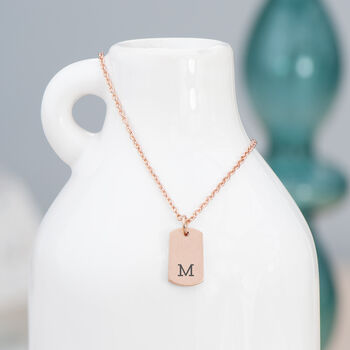 Monogrammed Tag Necklace, 10 of 12