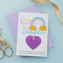 Personalised Rainbow Little Hug Token Card For Daughter, thumbnail 1 of 6