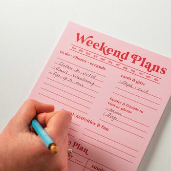 Weekend Planner Pad A5 | Pink And Red, 2 of 5