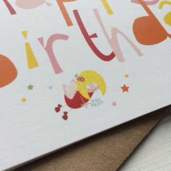 Children's Fairy 'Happy Birthday' Card, 4 of 5