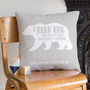 'A Bear Hug From' Personalised Locations Cushion, thumbnail 3 of 9