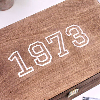 Personalised Wooden Year Memory Box, 4 of 6